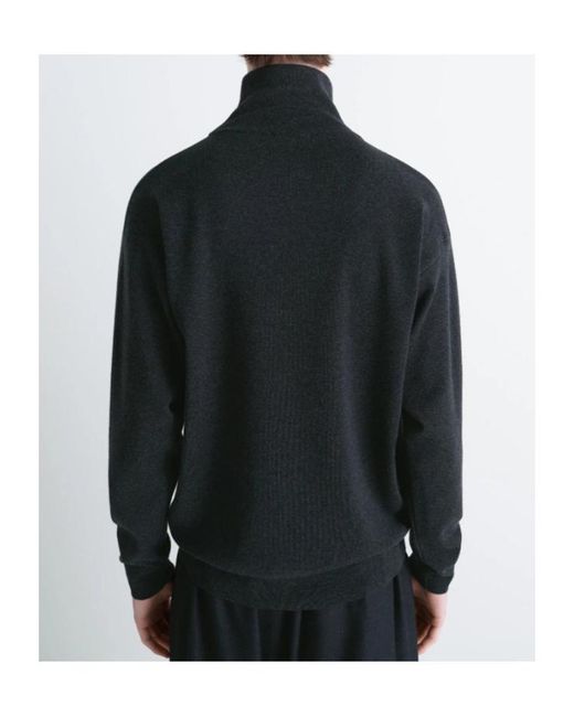 Lemaire Black High-Neck Knitted Jumper for men