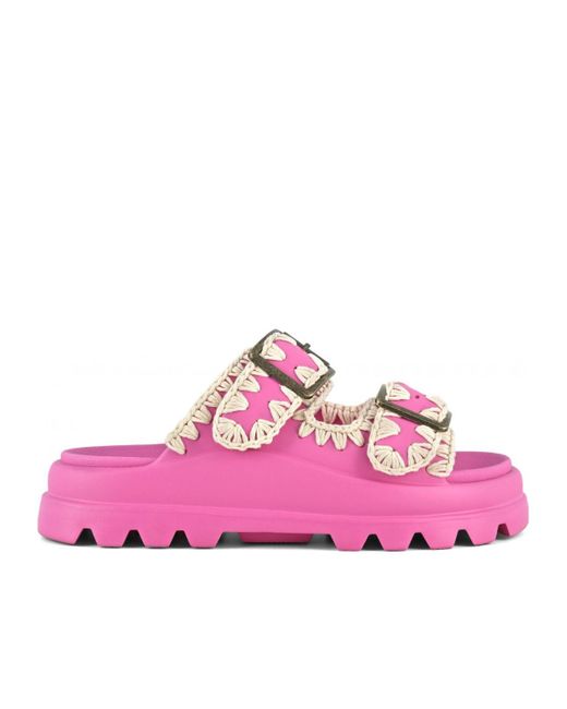 Mou Pink Eva One-Piece Slide Two Buckles