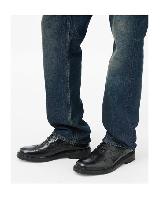Our Legacy Black Leather Lace-Up Oxford Shoes for men