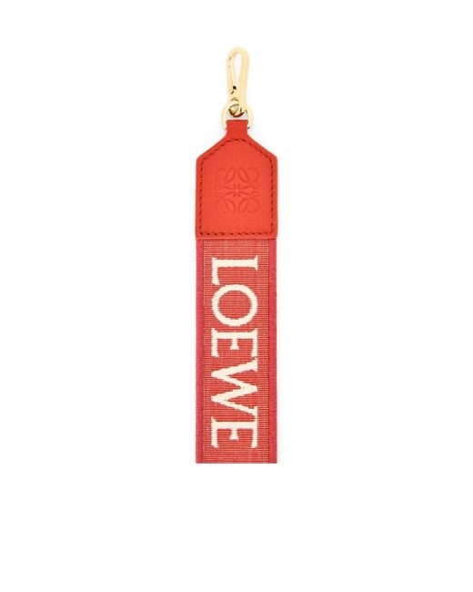 Loewe Red Logo Detailed Bag Strap