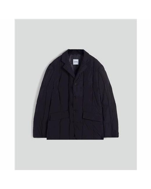 Aspesi Blue Quilted Button-Up Jacket for men