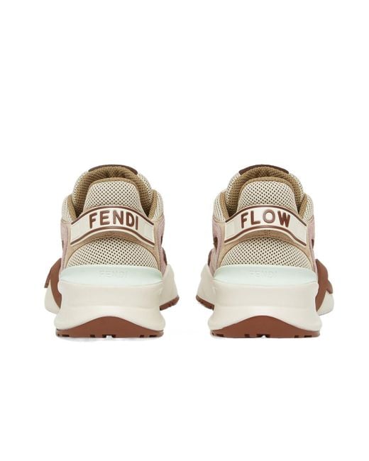 Fendi Multicolor Flow Colorblock Suede Runner Sneakers