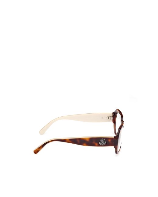 Moncler White Eyewear Rectangle Frame Glasses