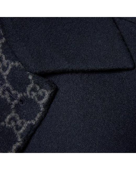 Gucci Blue Long-Sleeve Blazer for men