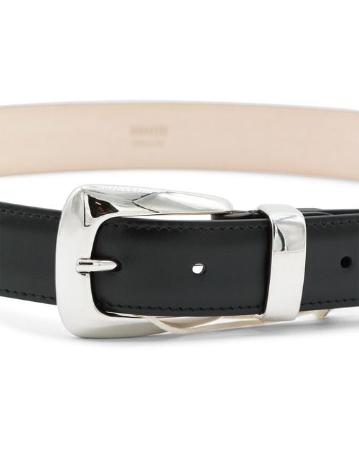 Khaite White Pointed-Tip Buckle-Fastened Belt