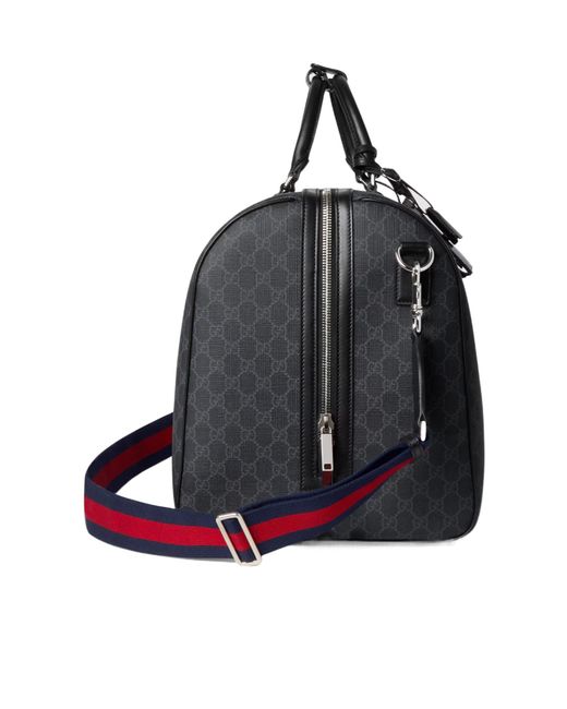 Gucci Black Gg Monogrammed Duffle Bag for men