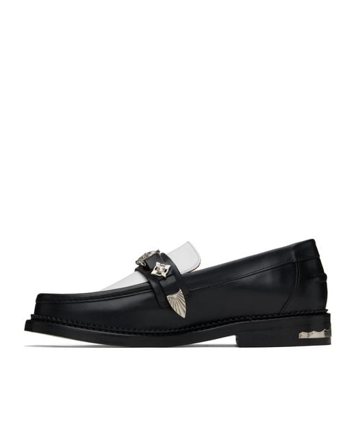 Toga Virilis Black Round Toe Loafers for men