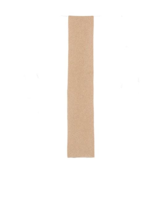 Dries Van Noten White Ribbed Knit Scarf for men