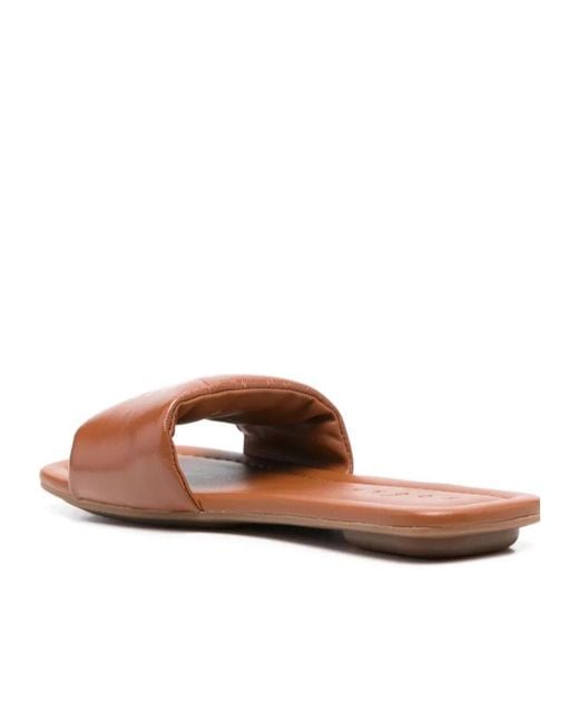 Hogan Pink Leather Slides