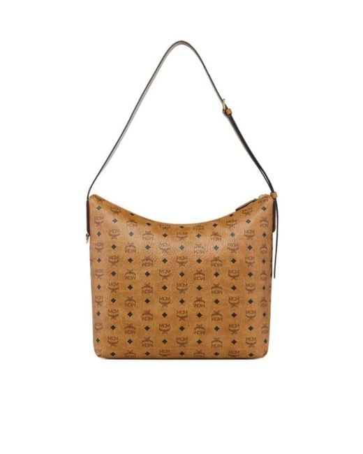 MCM Brown Aren Zip Hobo for men