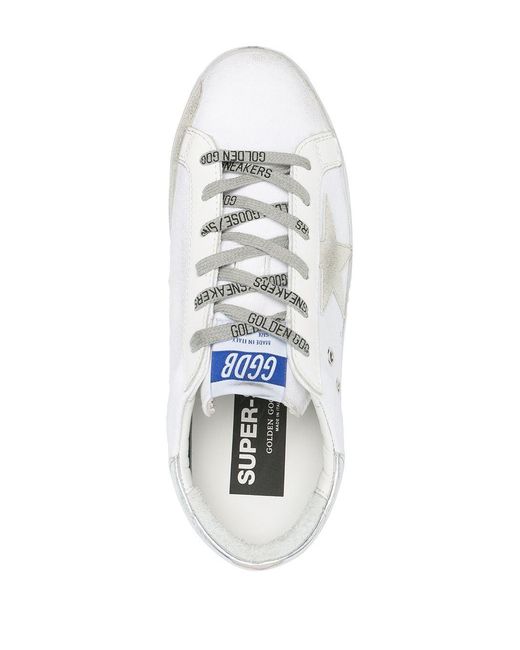 Golden Goose Deluxe Brand White Super-Star Low-Top Sneakers
