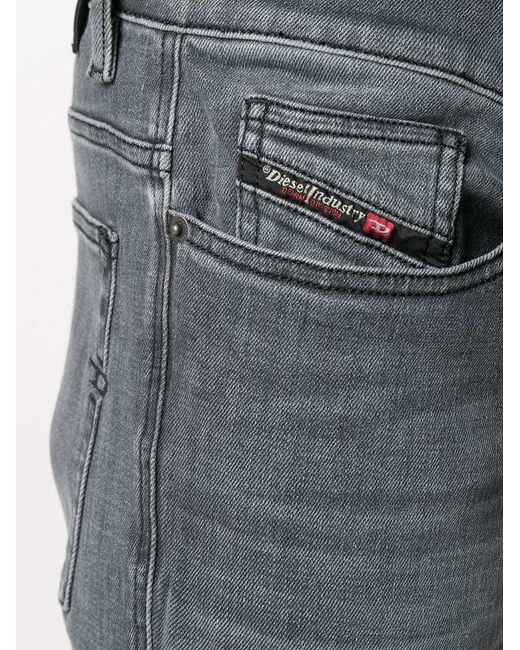 DIESEL Gray D-Amny Mid-Rise Slim-Fit Jeans for men