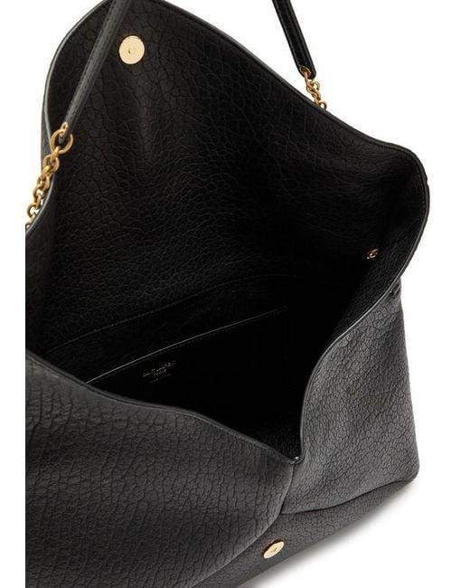Saint Laurent Black Envelope Grained Leather Pouch