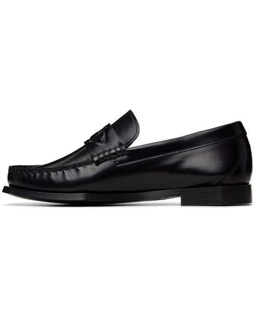 Casablanca Black Leather Loafers