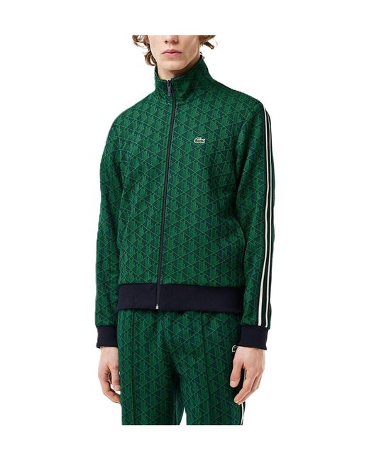 Lacoste Green Printed Sports Jacket for men
