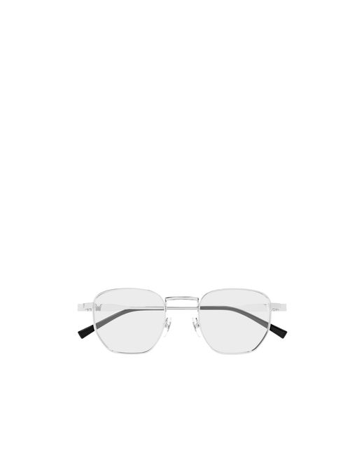 Gucci White Eyewear Geometric Frame Glasses for men