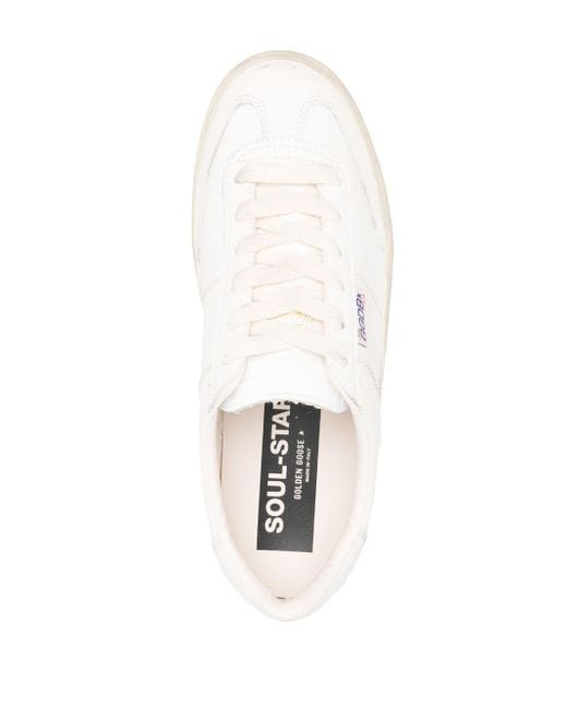 Golden Goose Deluxe Brand White Distressed-Effect Low-Top Sneakers