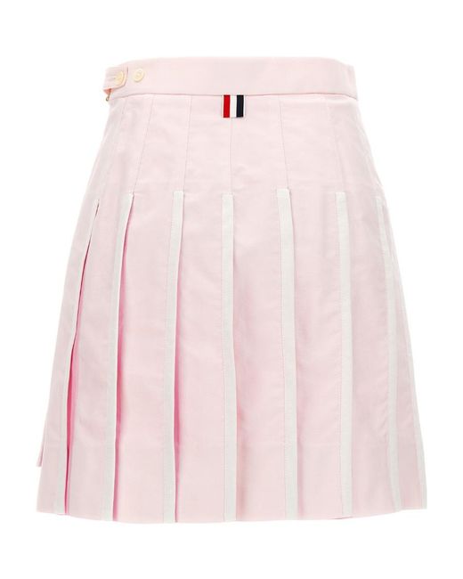 Thom Browne Pink Pleated Skirt