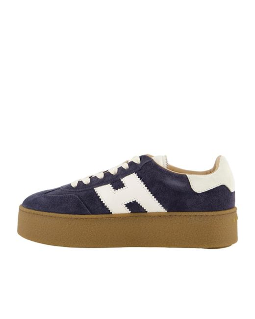 Hogan Blue Side H Patch Sneakers