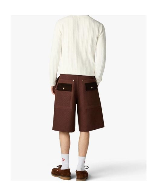 Casablanca White Textured Polo Knitted Sweater for men