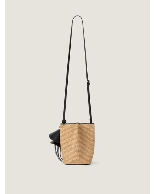 Givenchy Natural Snap Nano Raffia Bucket Bag