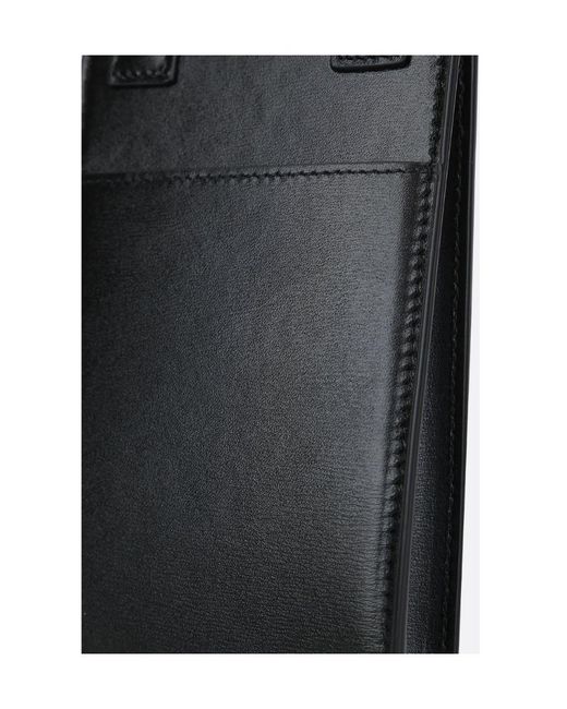 Jil Sander Black Logo Printed Phone Holder