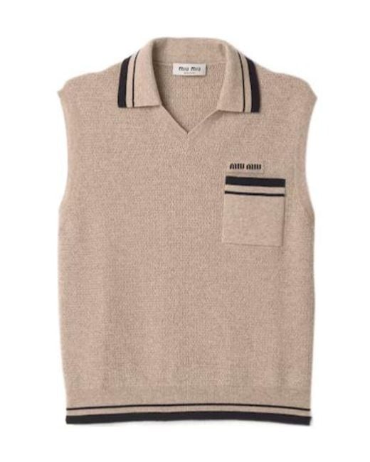 Miu Miu Natural Cashmere Vest