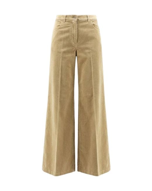 Aspesi Natural Wide-Leg Pants