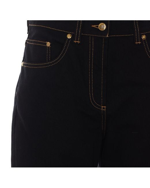 Versace Black Belt-Loop Jeans