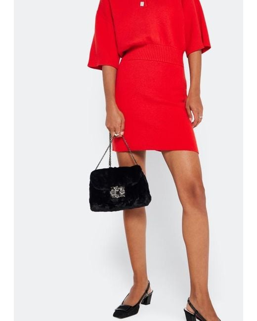 Roger Vivier Black Embellished Chain-Linked Shoulder Bags