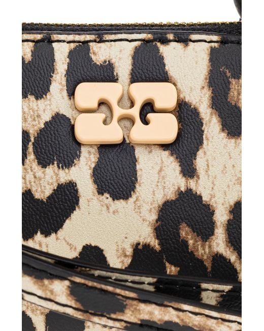 Ganni White Leopard Nano Bou Bag