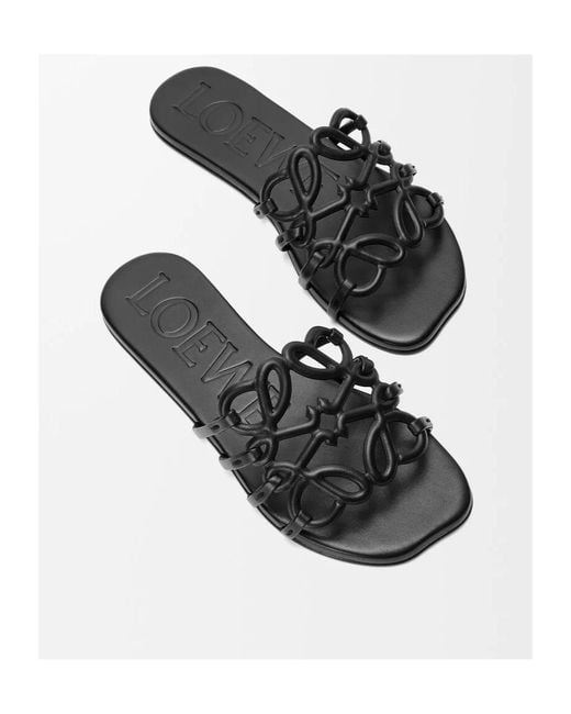 Loewe Black Anagram Petal Slide