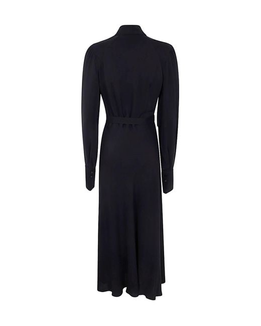 Patou Black Belted Wrap Dress