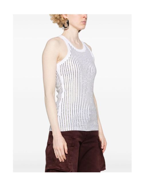 The Attico White Round-Neck Vest