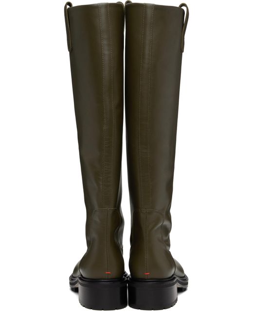 Aeyde Green Henry Leather High Boots