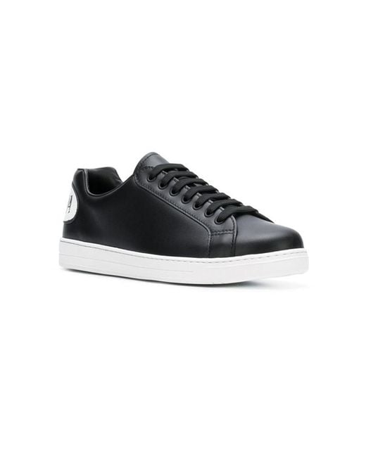 Prada Black Logo-Lacing Casual Sneakers for men