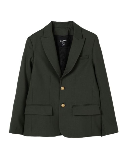 Balmain Green Buttoned Jacket