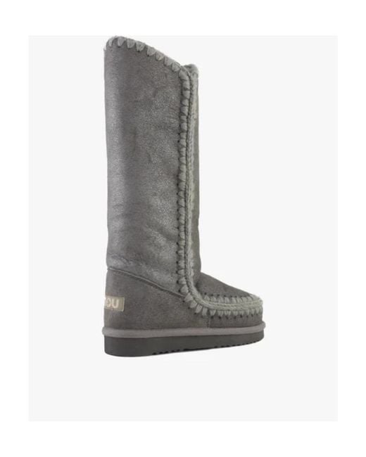 Mou Gray Logo Boots