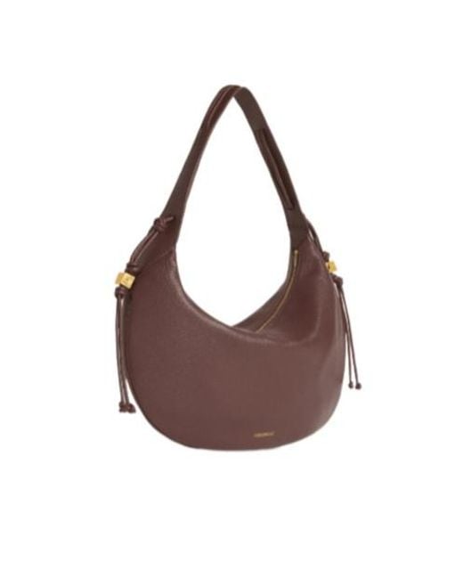 Coccinelle Brown Thess Zip Shoulder Bag