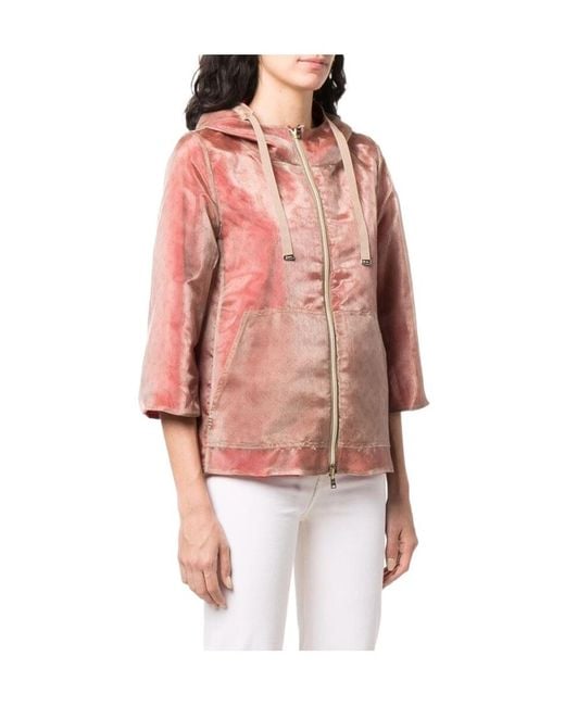Herno Red Reversible Drawstring Jacket