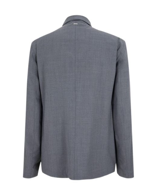 Herno Blue Shirt-Style Casual Jacket for men