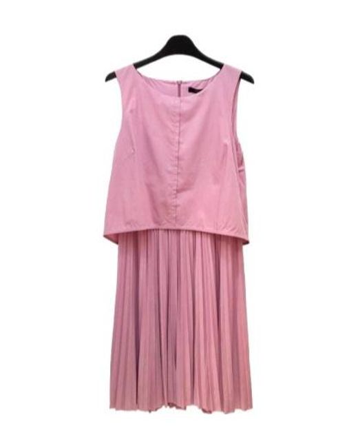 Weekend by Maxmara Pink Round Neck Dress