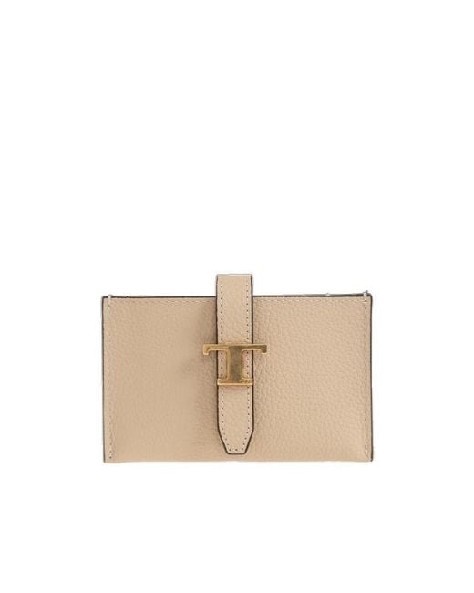 Tod's Natural Logo Card Holder