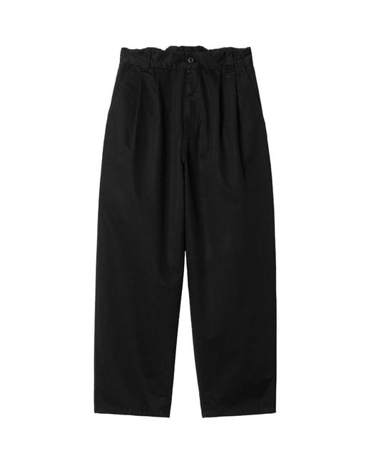 Carhartt Black Pleated Relaxed Pants for men