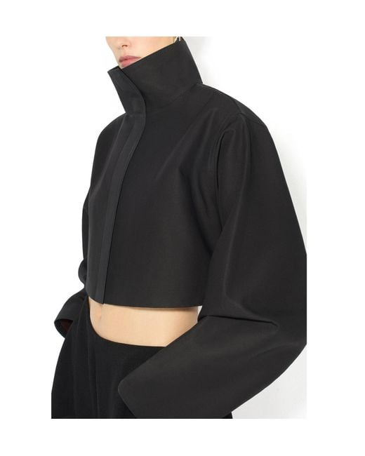 Alaïa Black High-Neck Cropped Jacket