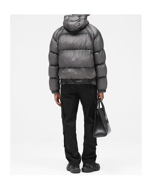 Represent Gray Hooded Down Jacket for men