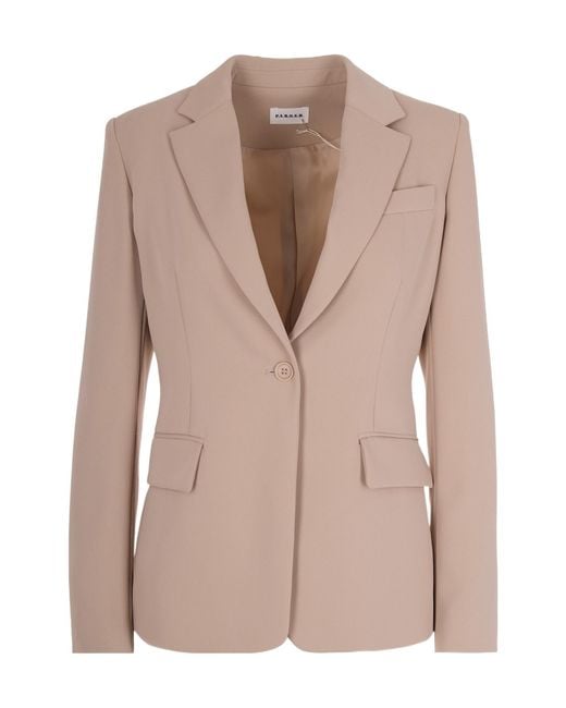 P.A.R.O.S.H. Natural Long-Sleeved Suit Jacket