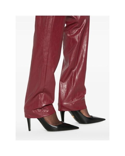 FEDERICA TOSI Red Belt-Loop Pocket Trousers