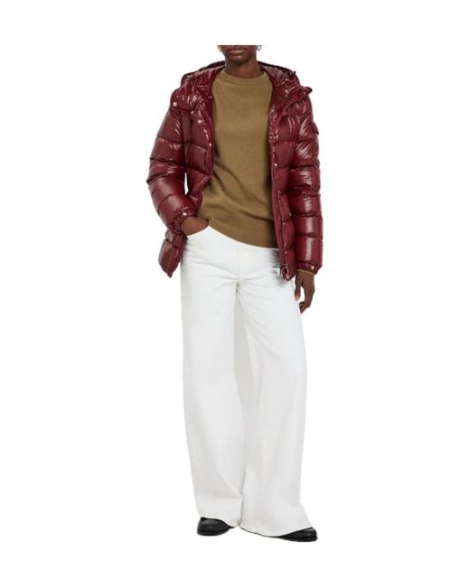 Moncler Red Barante Hooded Padded Nylon Jacket