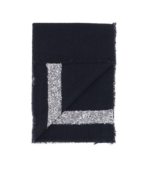 Faliero Sarti Blue Tasseled Scarf